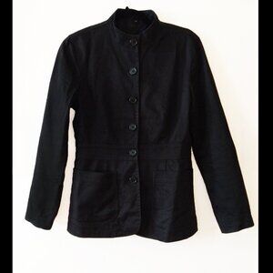 Jacob Black Button-up Jacket with Pockets!